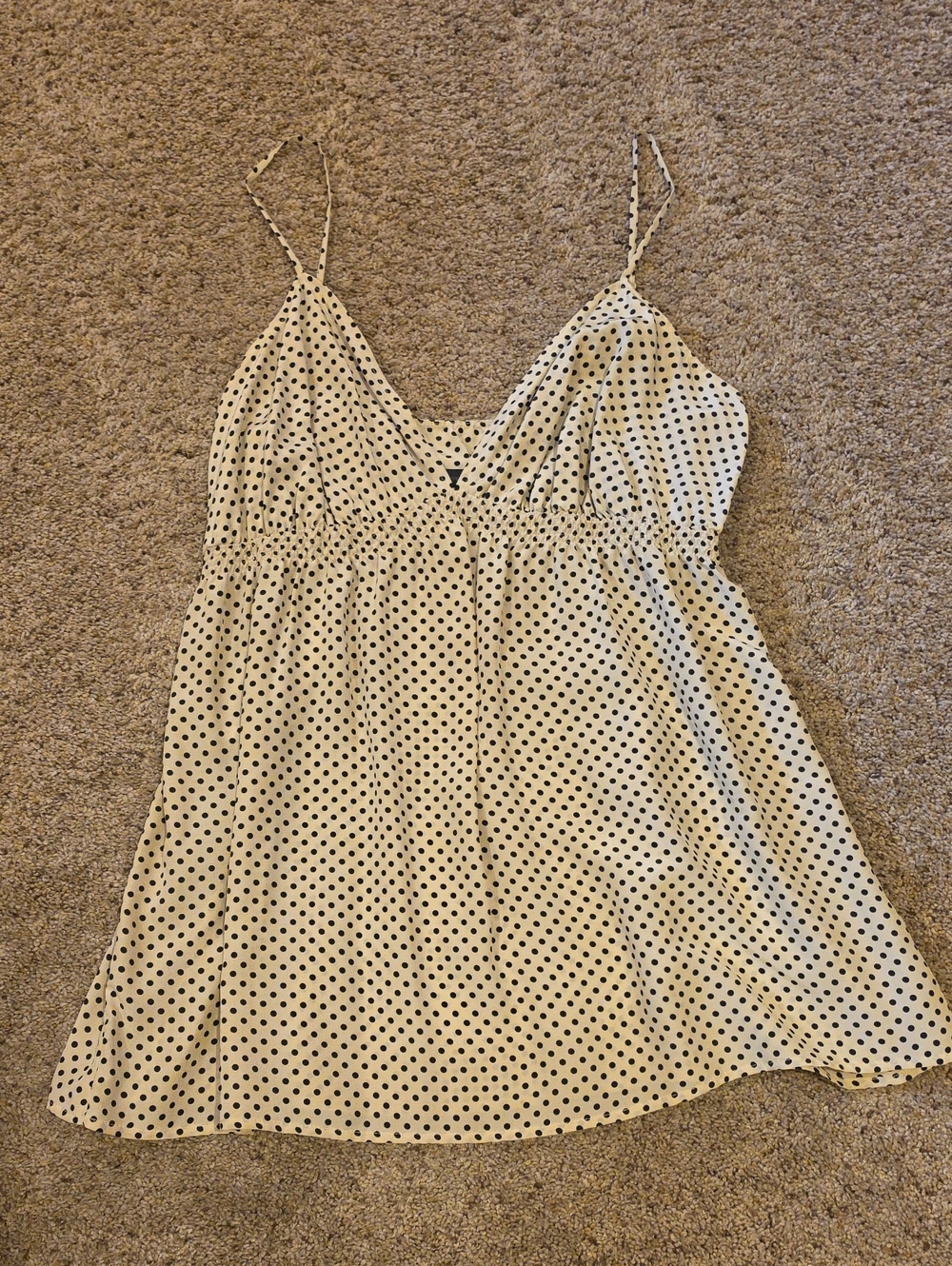 Express Cream Polka Dot Spaghetti Strap Camisole